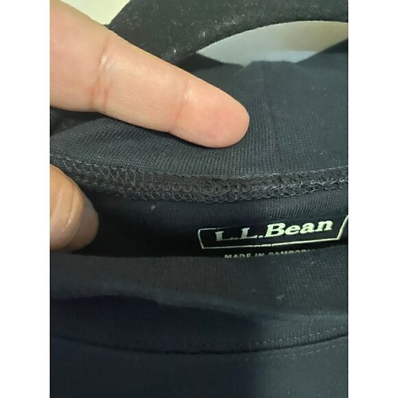 L.L. Bean Longsleeve Turtleneck Black Tee - Picture 3 of 4